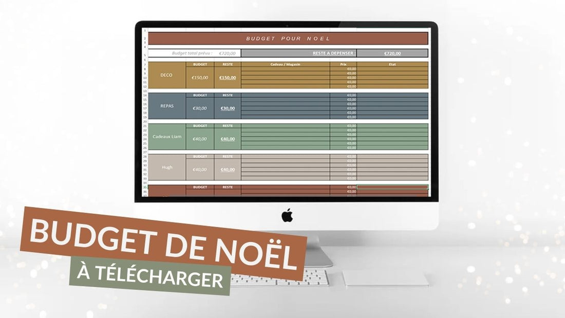 Budget de Noël sur Excel