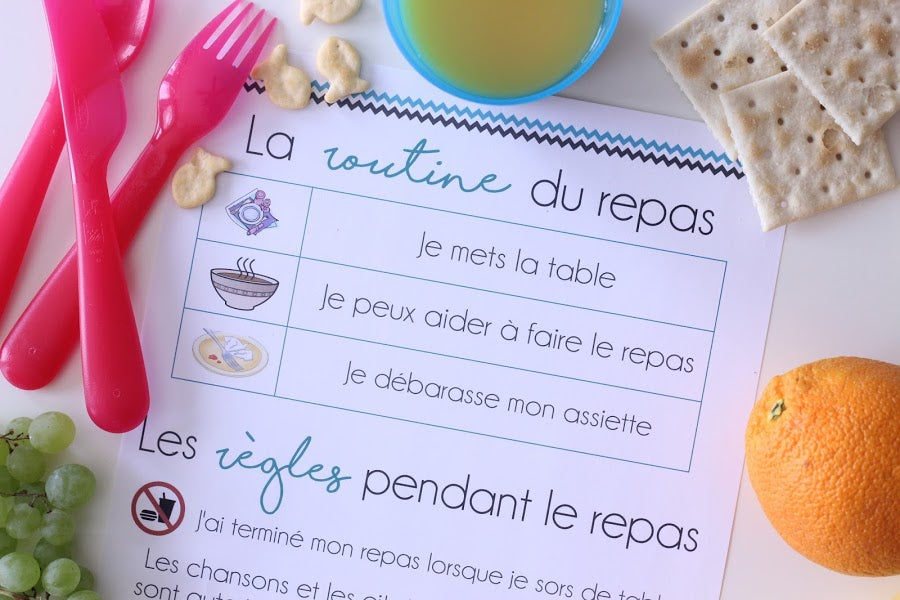 La routine du bain & du repas