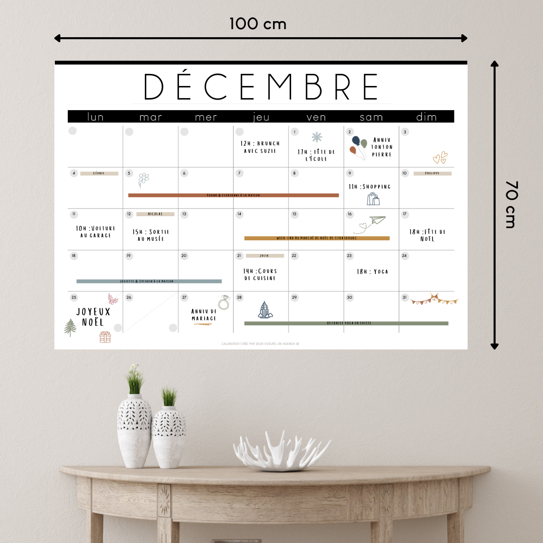 Calendrier Mural Géant Papier